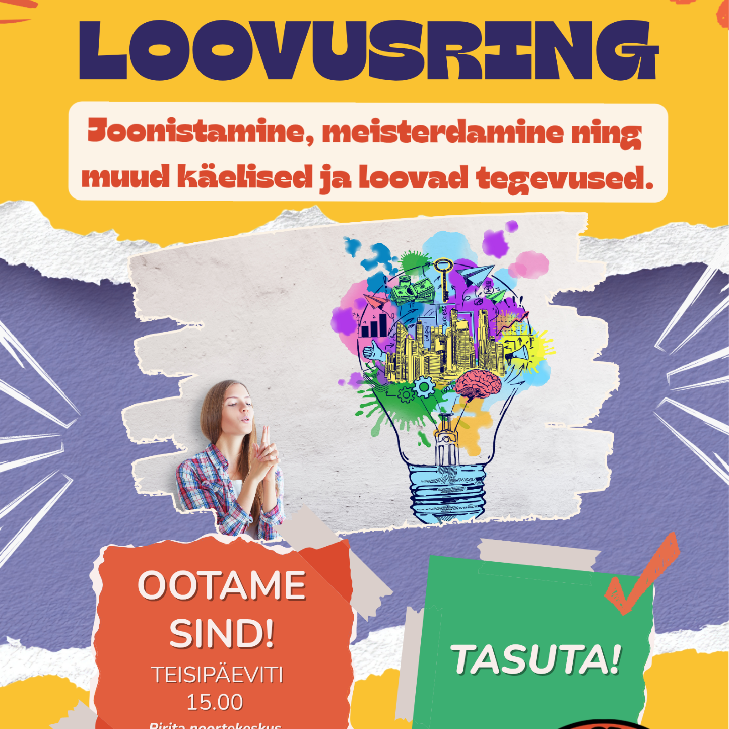 Teisipäeviti kell 15.00 loovusring