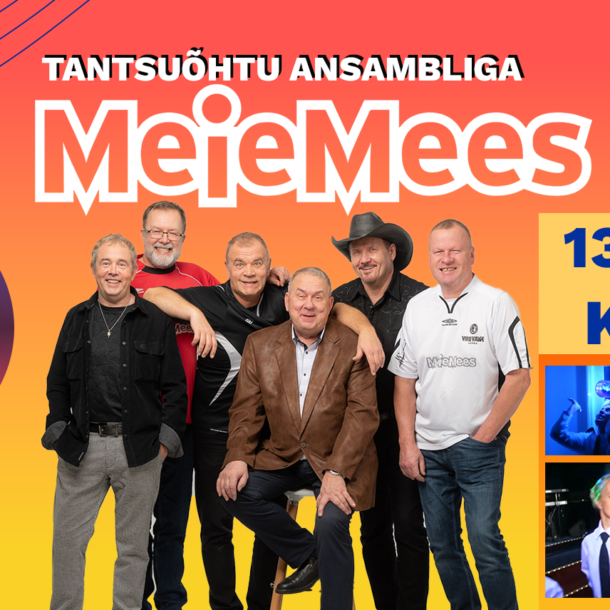 Reedel, 13.11 kell 20 toimub Pirita Vaba Aja Keskuses tantsuõhtu ansambliga Meie Mees.